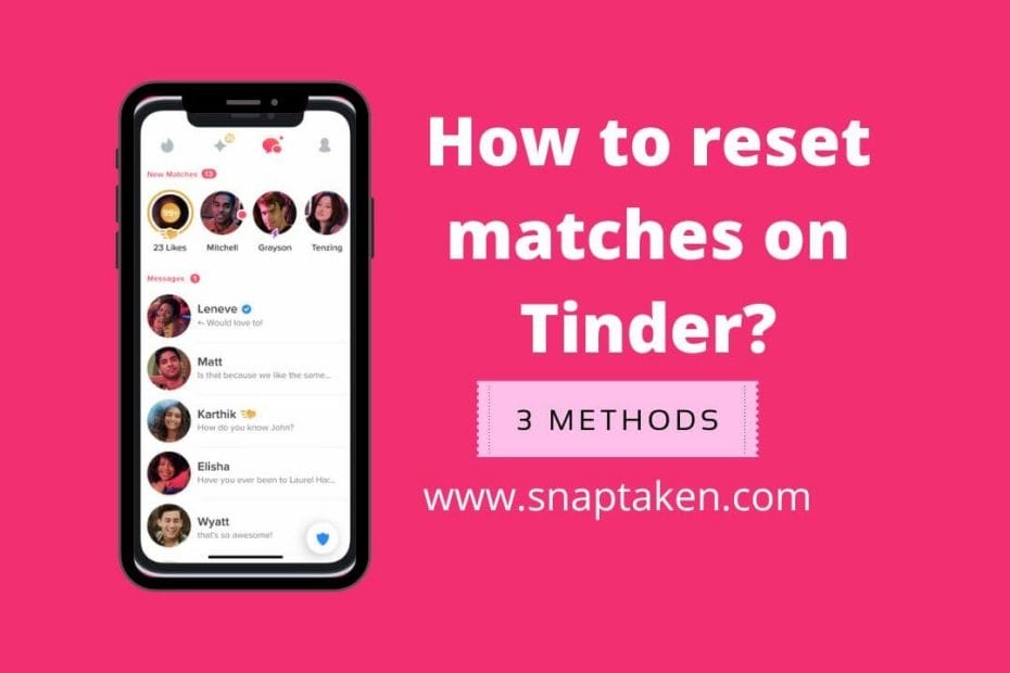how to reset matches on tinder